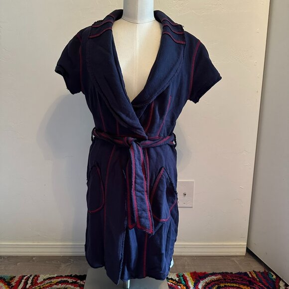 Millard Fillmore MF-13 Short Sleeve Navy Blue With Red Stitching Jacket W Sz M - Picture 6 of 13